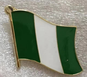 Nigeria Wavy Lapel Pin