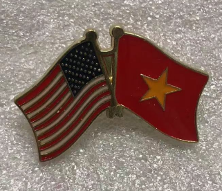 USA & North Vietnam Friendship Lapel Pin