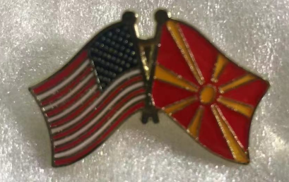 USA & Macedonia Friendship Lapel Pin