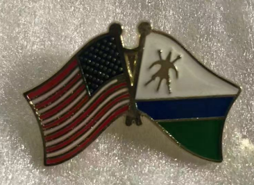 USA & Old Lesotho Friendship Lapel Pin