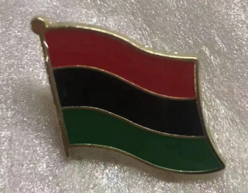 Afro American Wavy Lapel Pin