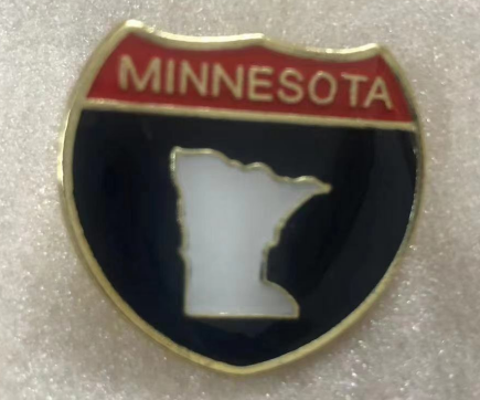 Minnesota Road Sign Lapel Pin US Interstate MN