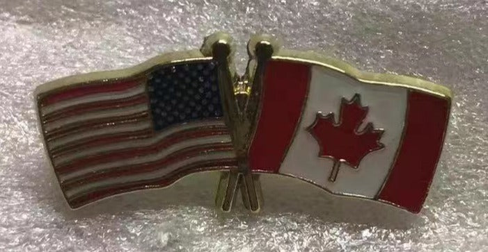 USA  & Canadian Wavy Friendship Lapel Pin