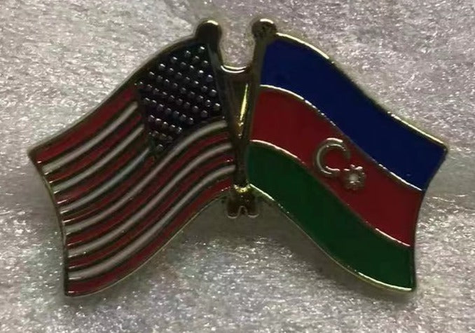 USA & Azerbaijan Friendship Lapel Pin