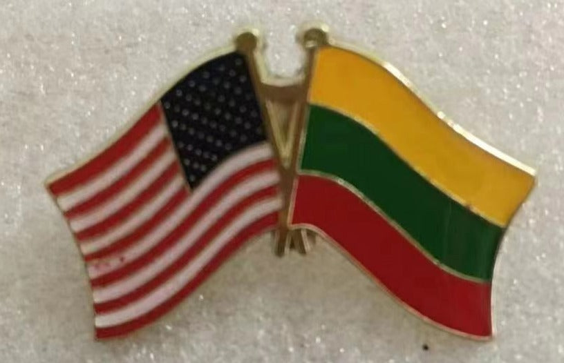 USA & Lithuania Friendship Lapel Pin