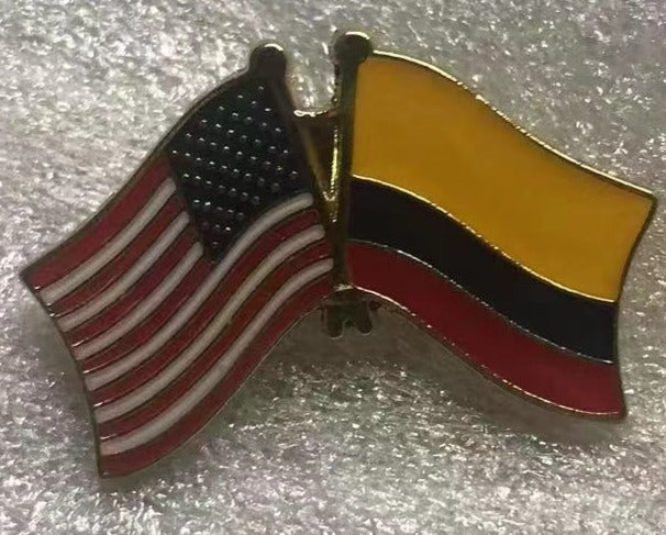 USA & Colombia Friendship Lapel Pin