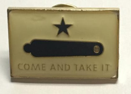 Gonzales Come and Take It Off White Lapel Pin