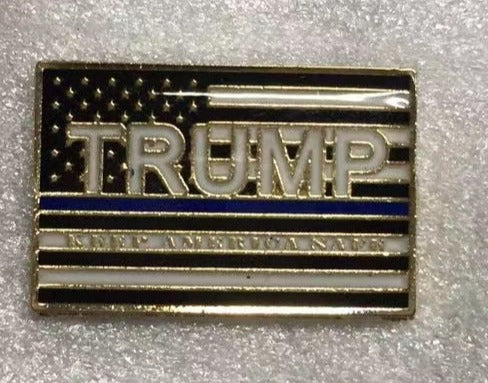 Trump Keep America Safe US Police Memorial Lapel Pin