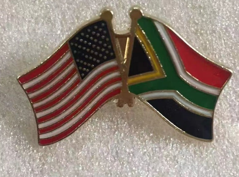 USA South Africa Lapel Pin African American