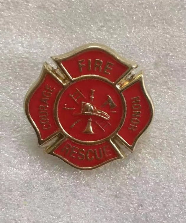 USA Fire Rescue Maltese Cross Lapel Pin