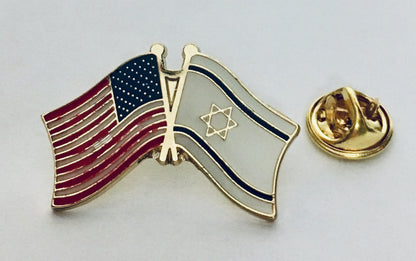 USA Israel Friendship Flag Lapel Pin