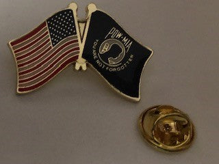 USA POW MIA Friendship Flag Lapel Pin American P.O.W. M.I.A.
