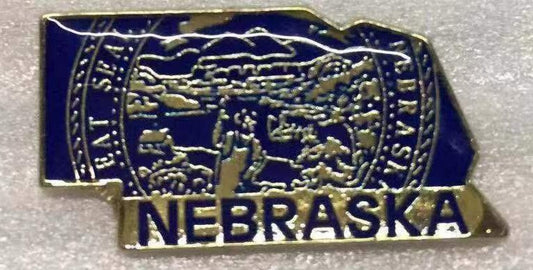 Nebraska State Map Lapel Pin