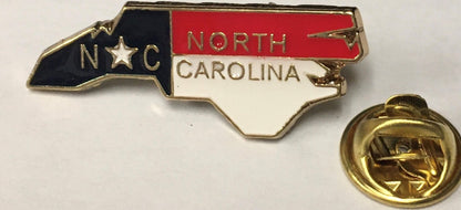 North Carolina State Map Lapel Pin