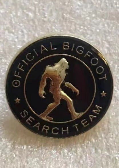 Official Bigfoot Search Team Round Lapel Pin Sasquatch