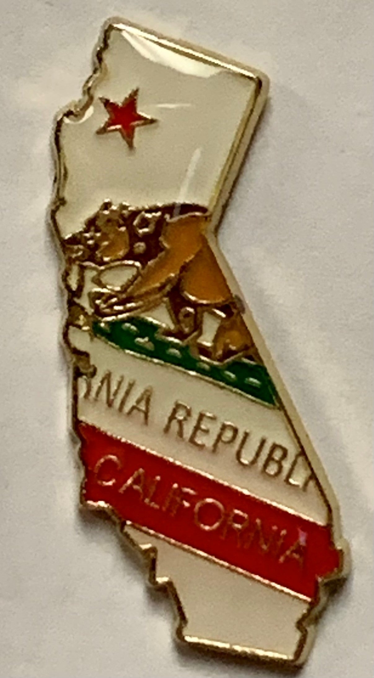 California State Map Lapel Pin