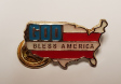 God Bless America USA Map Lapel Pin