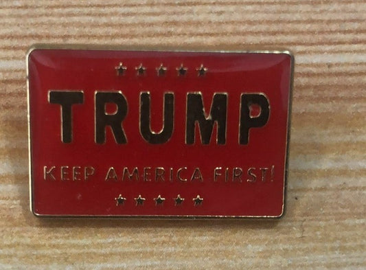 Trump Keep America First Red Lapel Pin