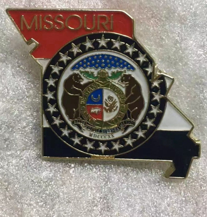 Missouri State Map Lapel Pin