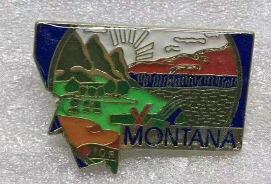 Montana State Map Lapel Pin