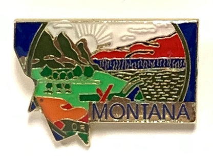 Montana State Map Lapel Pin