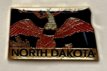 North Dakota State Map Lapel Pin