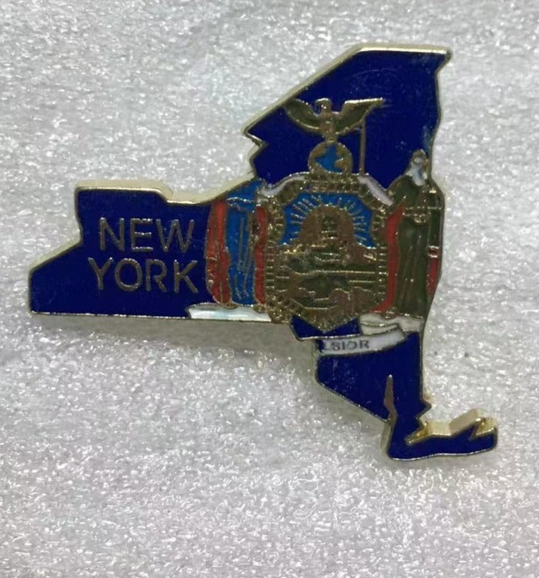 New York State Map Lapel Pin