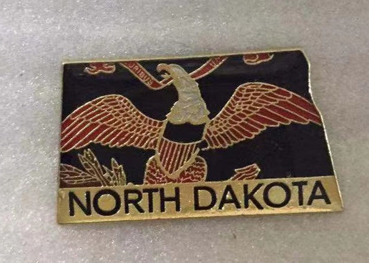 North Dakota State Map Lapel Pin