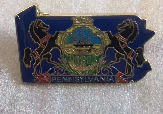 Pennsylvania State Map Lapel Pin