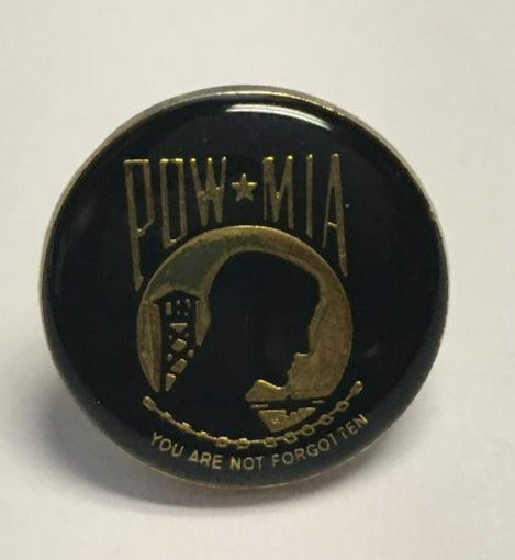 POW MIA Round Lapel Pin