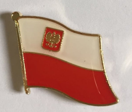 Poland Eagle Wavy Lapel Pin