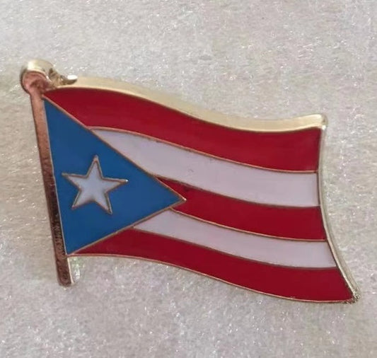 Puerto Rico Wavy Lapel Pin