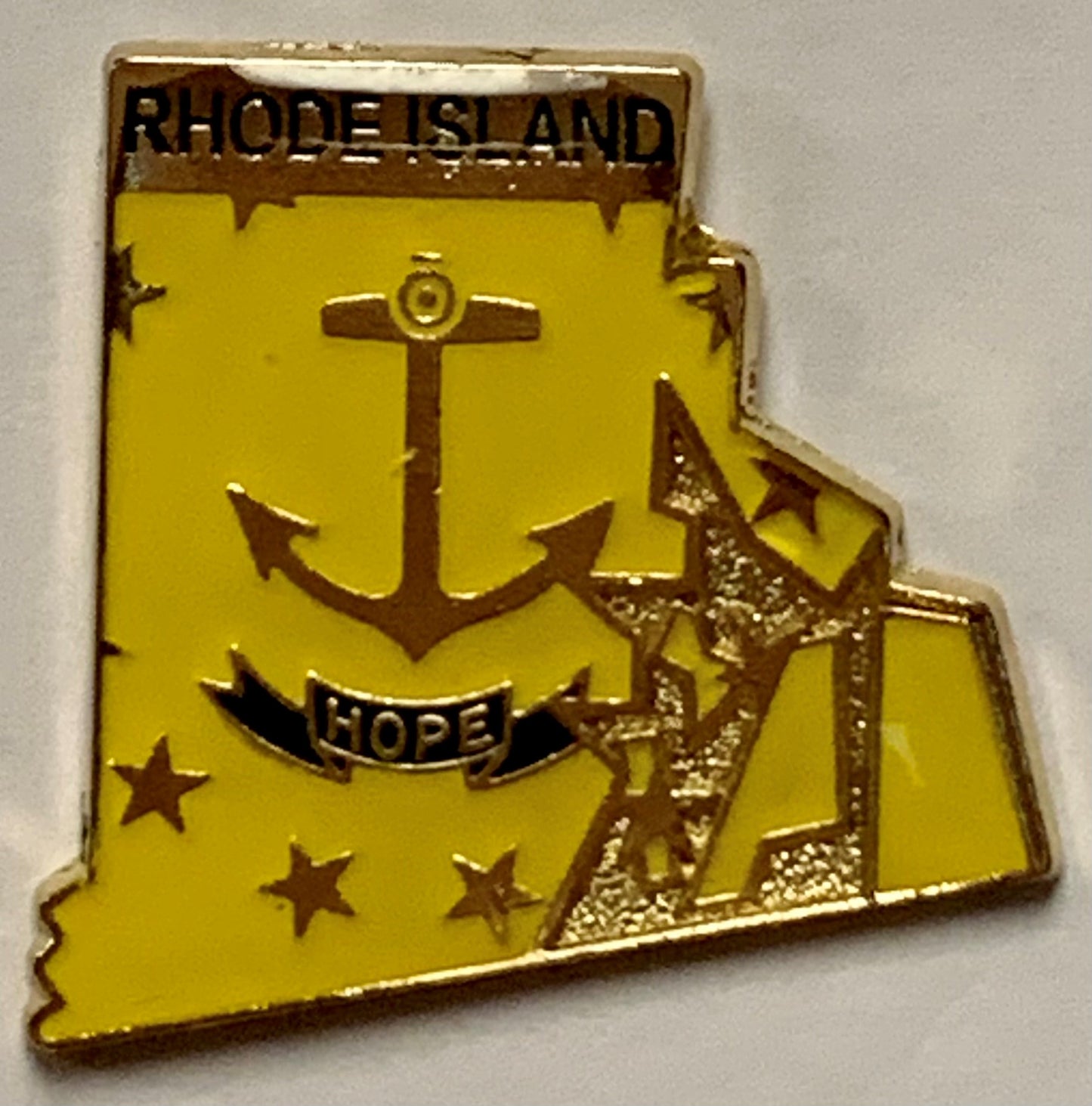 Rhode Island State Map Lapel Pin