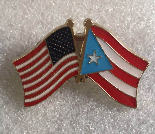 USA Puerto Rico Light Blue Friendship Flag Lapel Pin American Puerto Rican