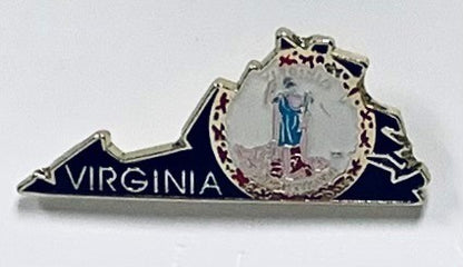 Virginia State Map Lapel Pin