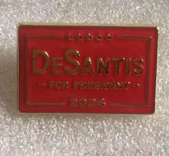 DeSantis For President 2024 Red Lapel Pin