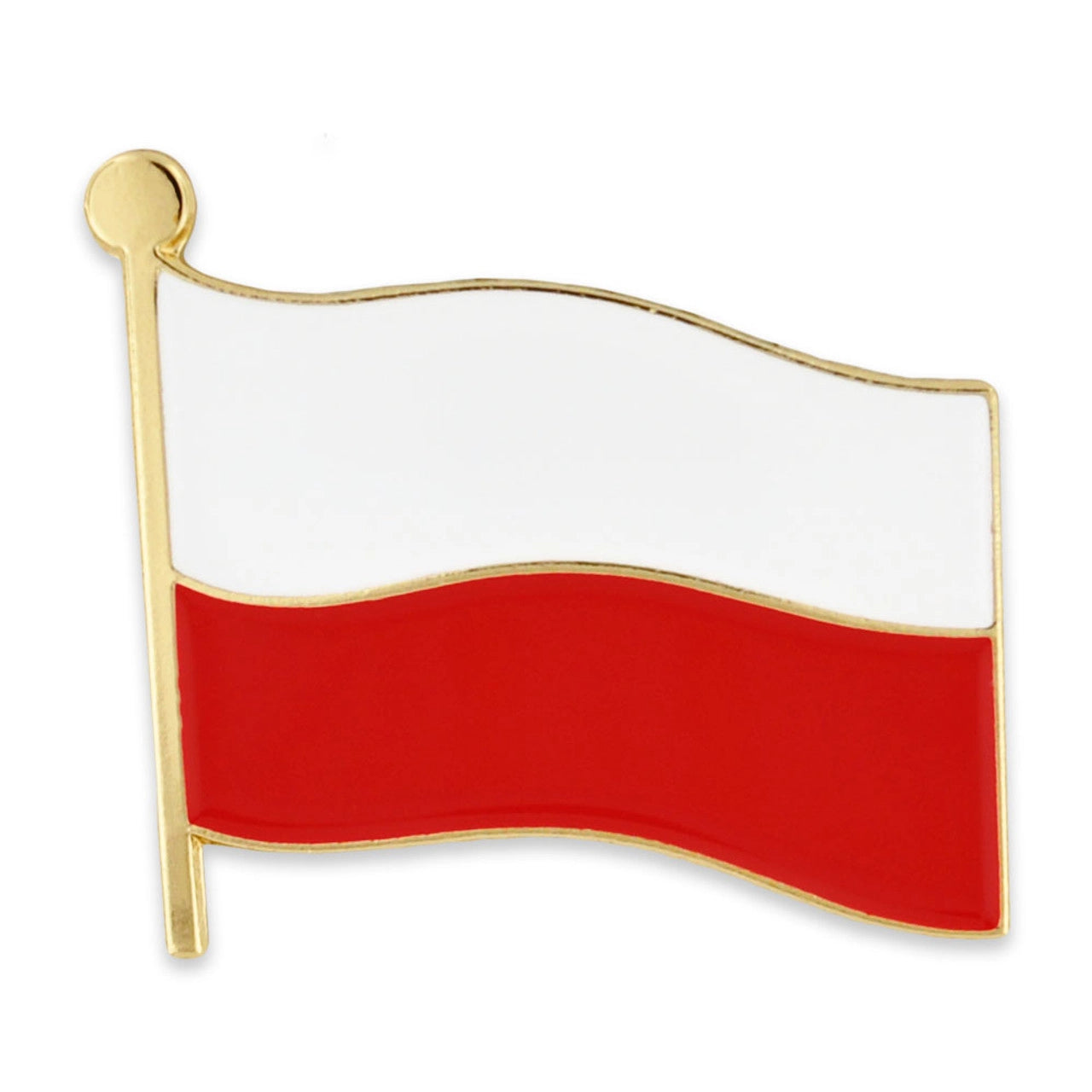 Poland Wavy Lapel Pin Polish