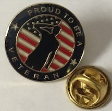 Proud To Be A Veteran Round Lapel Pin